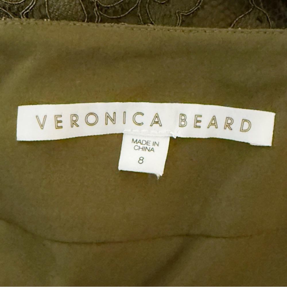 VERONICA BEARD ARMY GREEN LACE SIDE ZIP NOCHE SKIRT - Picture 6 of 11